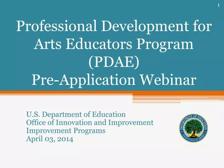 professional development for arts educators program pdae pre application webinar