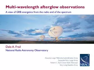 Multi-wavelength afterglow observations