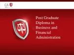 Post Graduate Diploma in Business and Financial Administration - slide 1