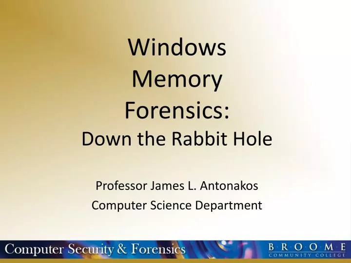 windows memory forensics down the rabbit hole