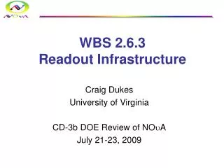 WBS 2.6.3 Readout Infrastructure