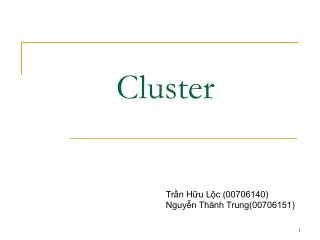 Cluster