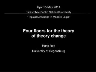 Kyiv 15 May 2014 Taras Shevchenko National University &quot;Topical Directions in Modern Logic&quot;