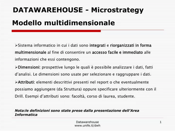 datawarehouse microstrategy