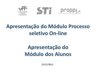 apresenta o do m dulo processo seletivo on line