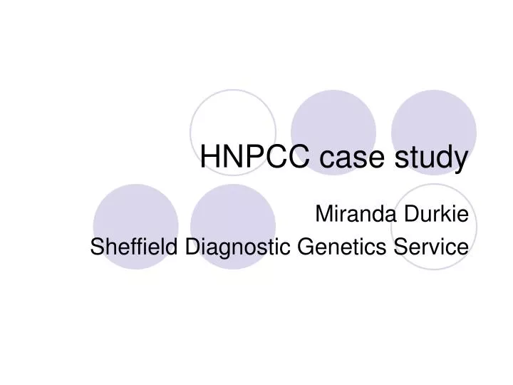 hnpcc case study