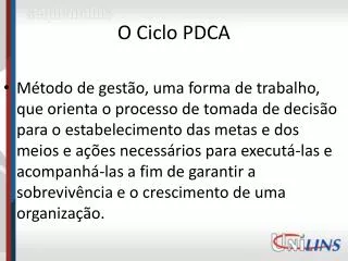 o ciclo pdca