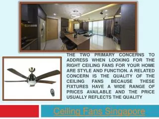 Ceiling Fans Singapore