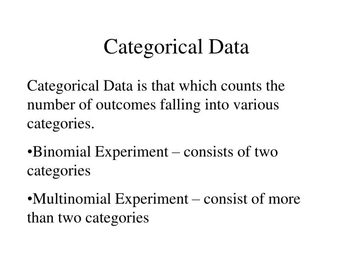 categorical data