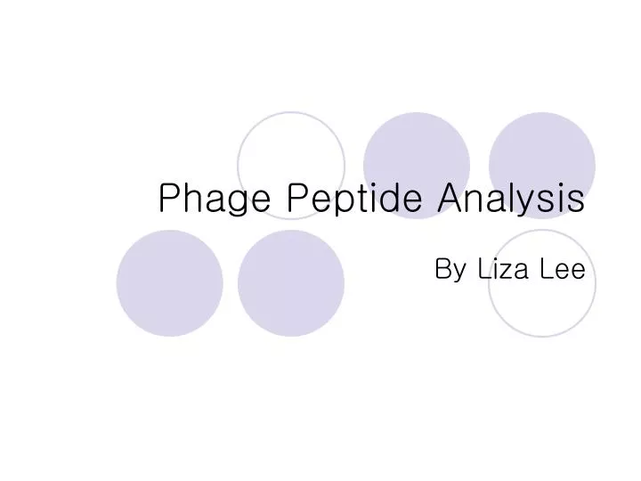 phage peptide analysis