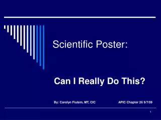 Scientific Poster: