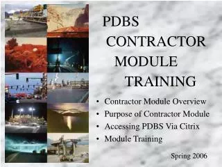 Contractor Module Training ( C-400 &amp; Subcontract Agreements