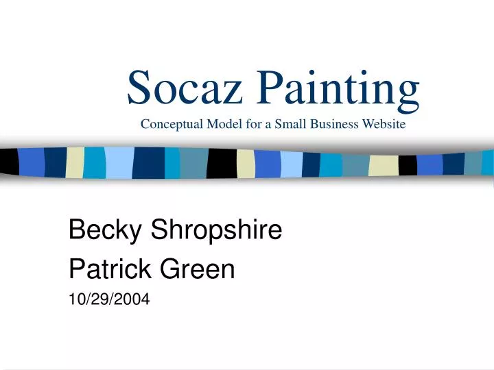 socaz painting conceptual model for a small business website