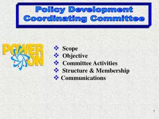 Scope Objective Committee Activities Structure &amp; Membership Communications