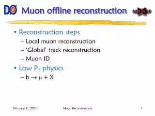 Muon offline reconstruction