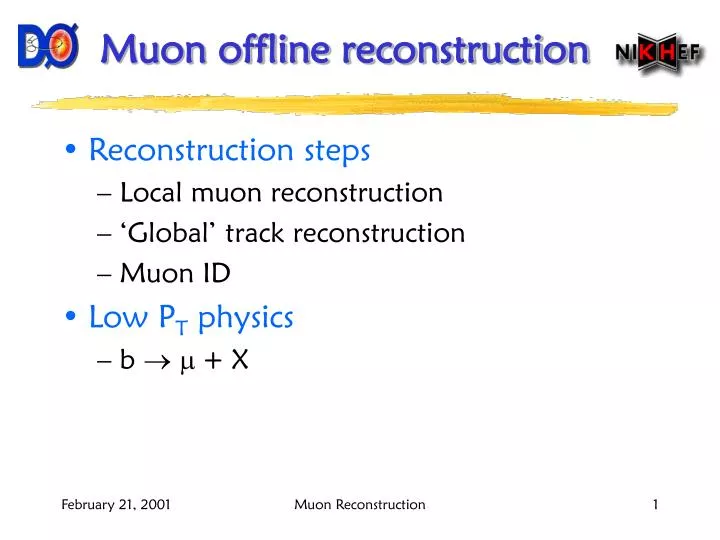 muon offline reconstruction
