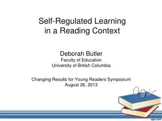 Self-Regulated Learning in a Reading Context
