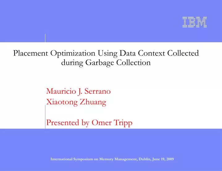 placement optimization using data context collected during garbage collection