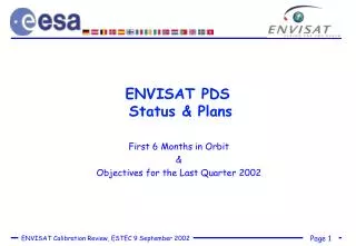 ENVISAT PDS Status &amp; Plans