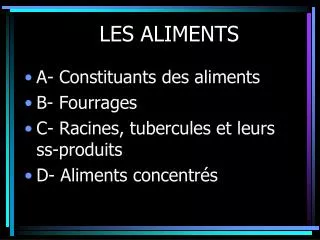les aliments