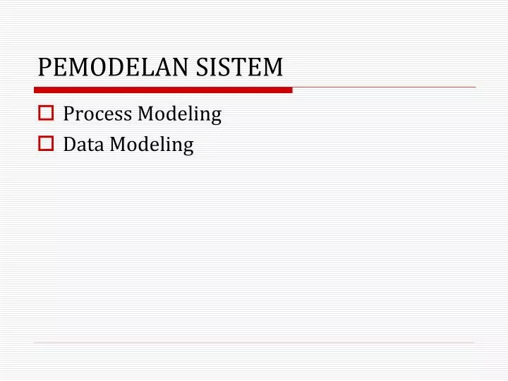 pemodelan sistem