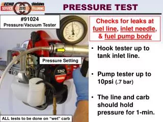 PRESSURE TEST