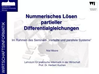 nummerisches l sen partieller differentialgleichungen