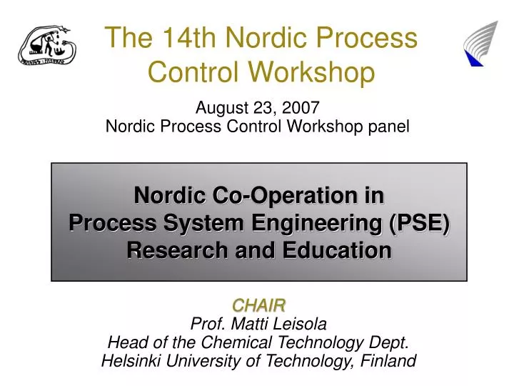 the 14th nordic process control workshop