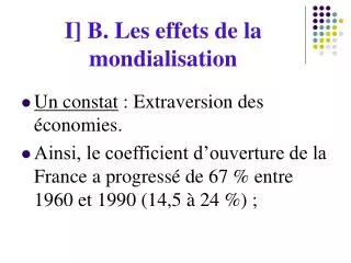 i b les effets de la mondialisation