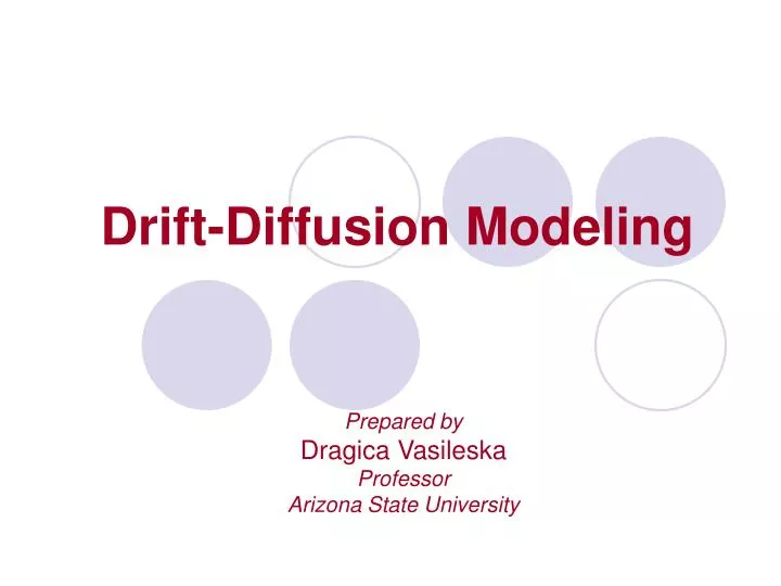 drift diffusion modeling