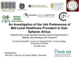 Dr Eilish McAuliffe, Centre for Global Health, Trinity College, University of Dublin