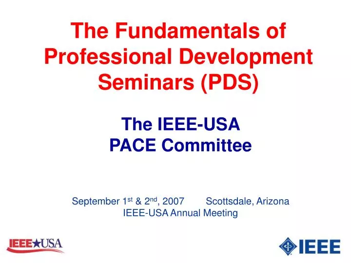 the fundamentals of professional development seminars pds