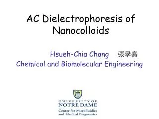 AC Dielectrophoresis of Nanocolloids