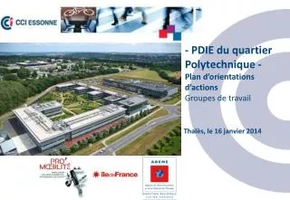 pdie du quartier polytechnique plan d orientations d actions groupes de travail