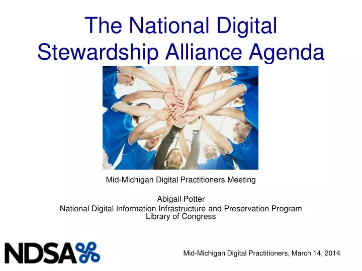 the national digital stewardship alliance agenda