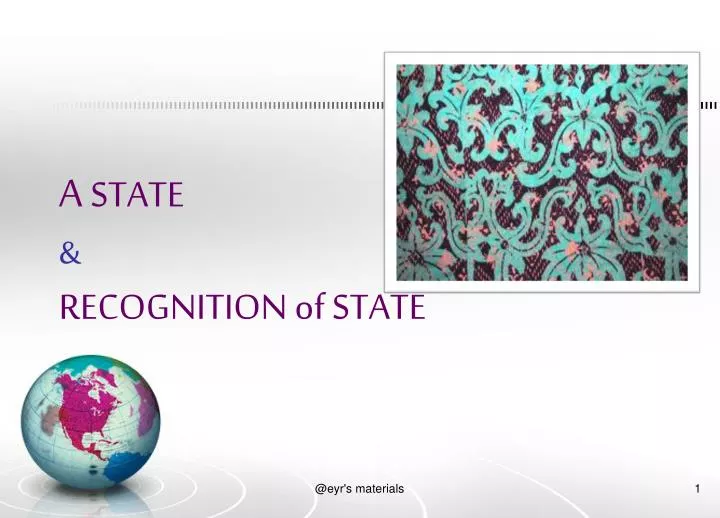 a state recognition of state