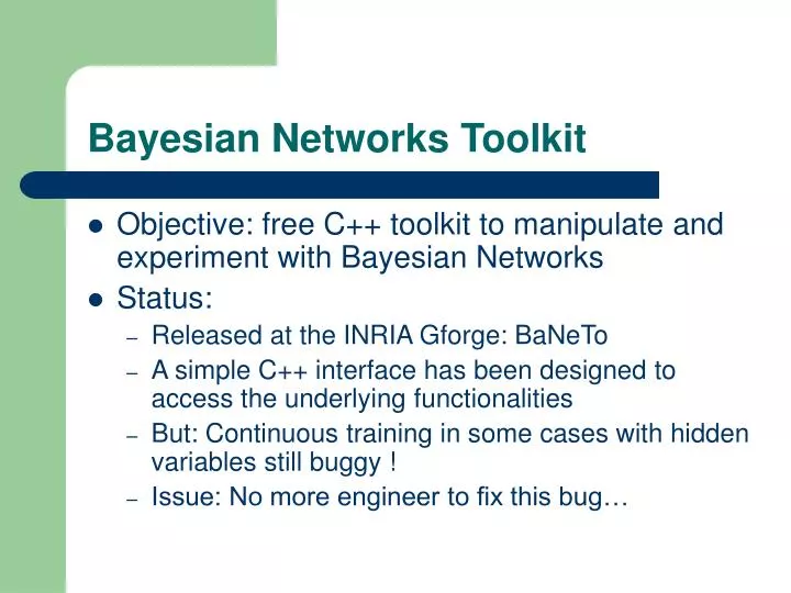 bayesian networks toolkit