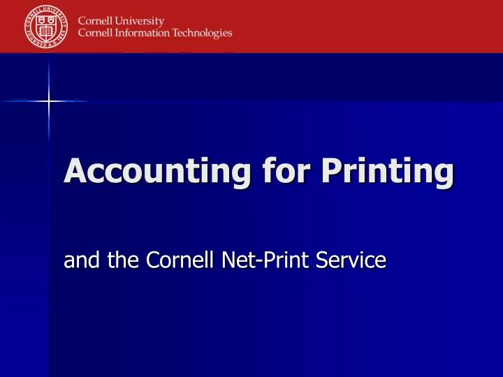accounting for printing