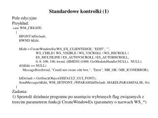 standardowe kontrolki 1
