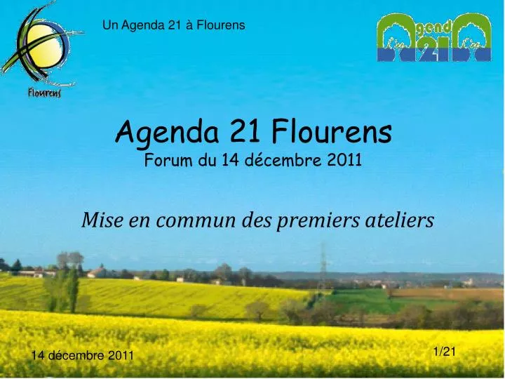 agenda 21 flourens forum du 14 d cembre 2011