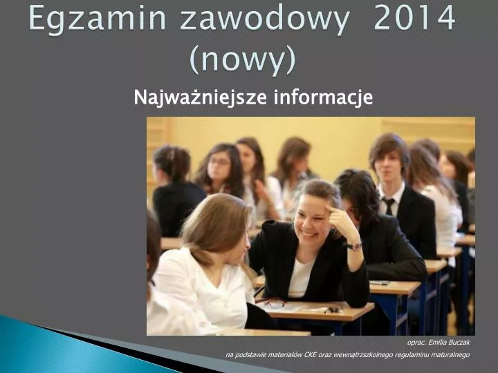 egzamin zawodowy 2014 nowy