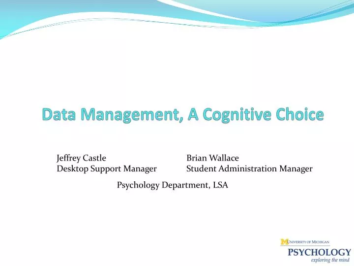 data management a cognitive choice