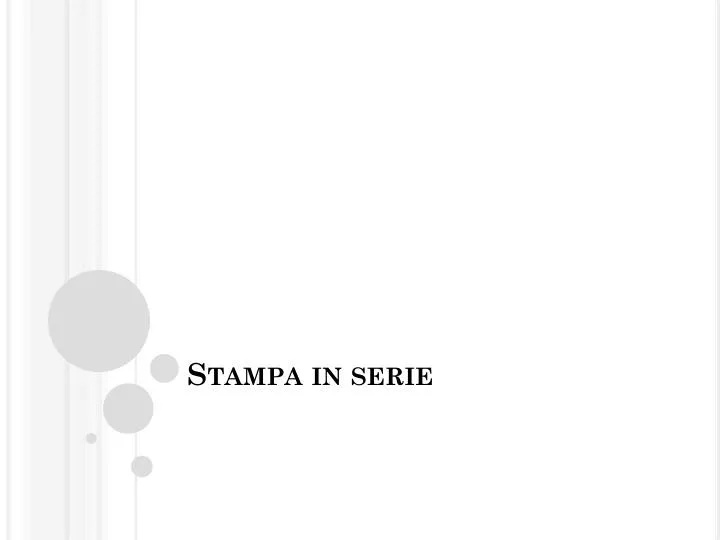 stampa in serie