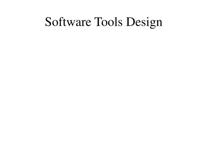 software tools design