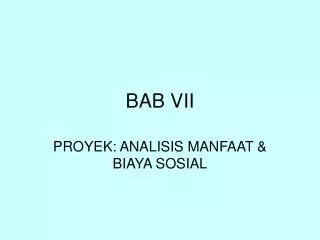 bab vii