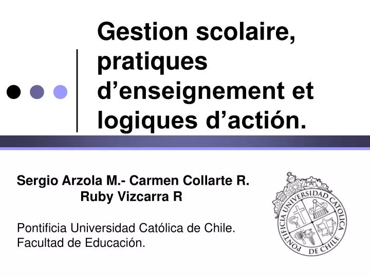 gestion scolaire pratiques d enseignement et logiques d acti n