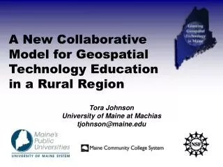 A New Collaborative Model for Geospatial Technology Education in a Rural Region