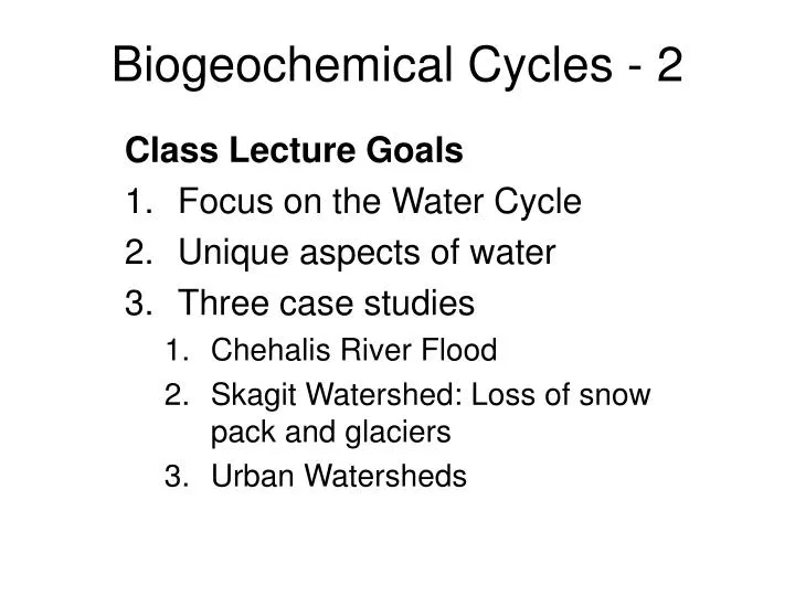 biogeochemical cycles 2