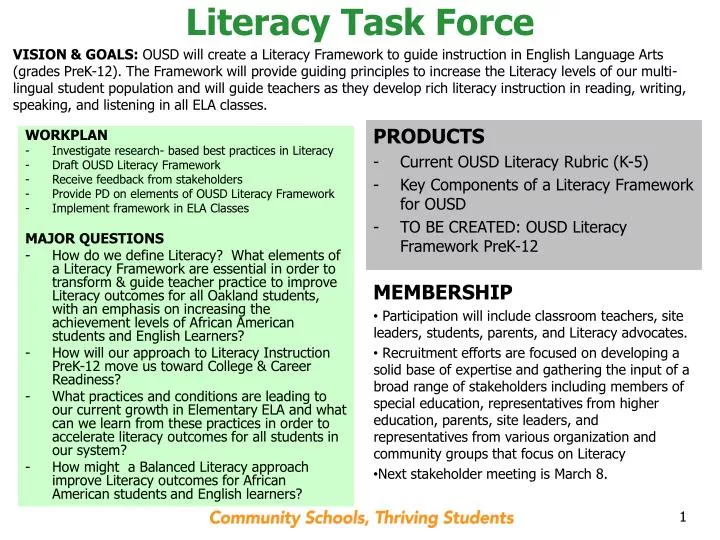 literacy task force