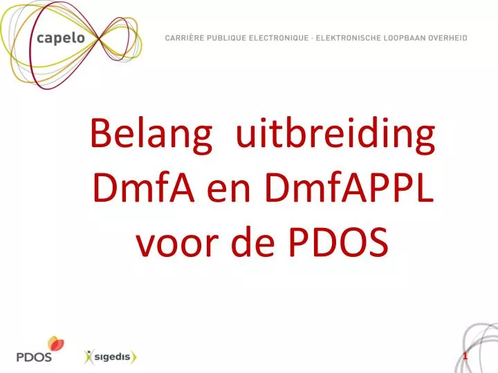 belang uitbreiding dmfa en dmfappl voor de pdos